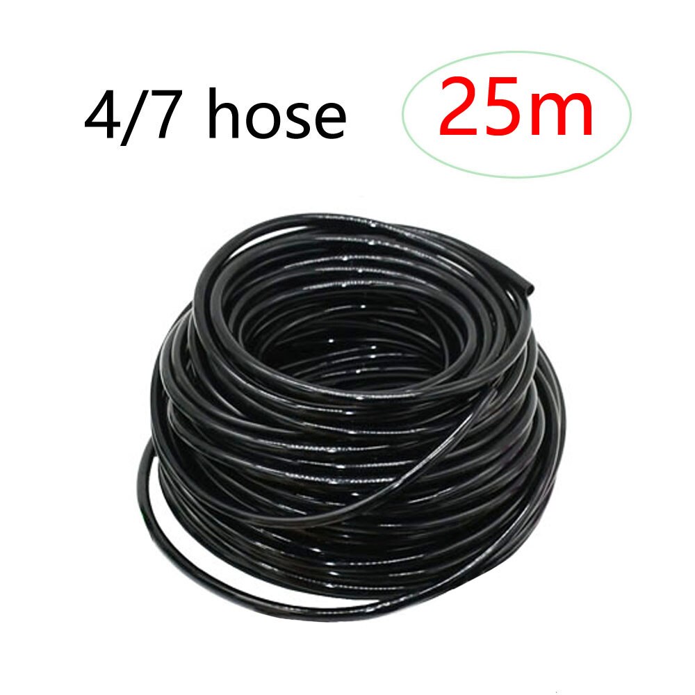 1/4" Hose Drip Irrigation System 360 Degree Adjustable 8 Hole Sprinkler Kit Garden Watering Inserting Ground Micro Flow Dripper: 25m hose