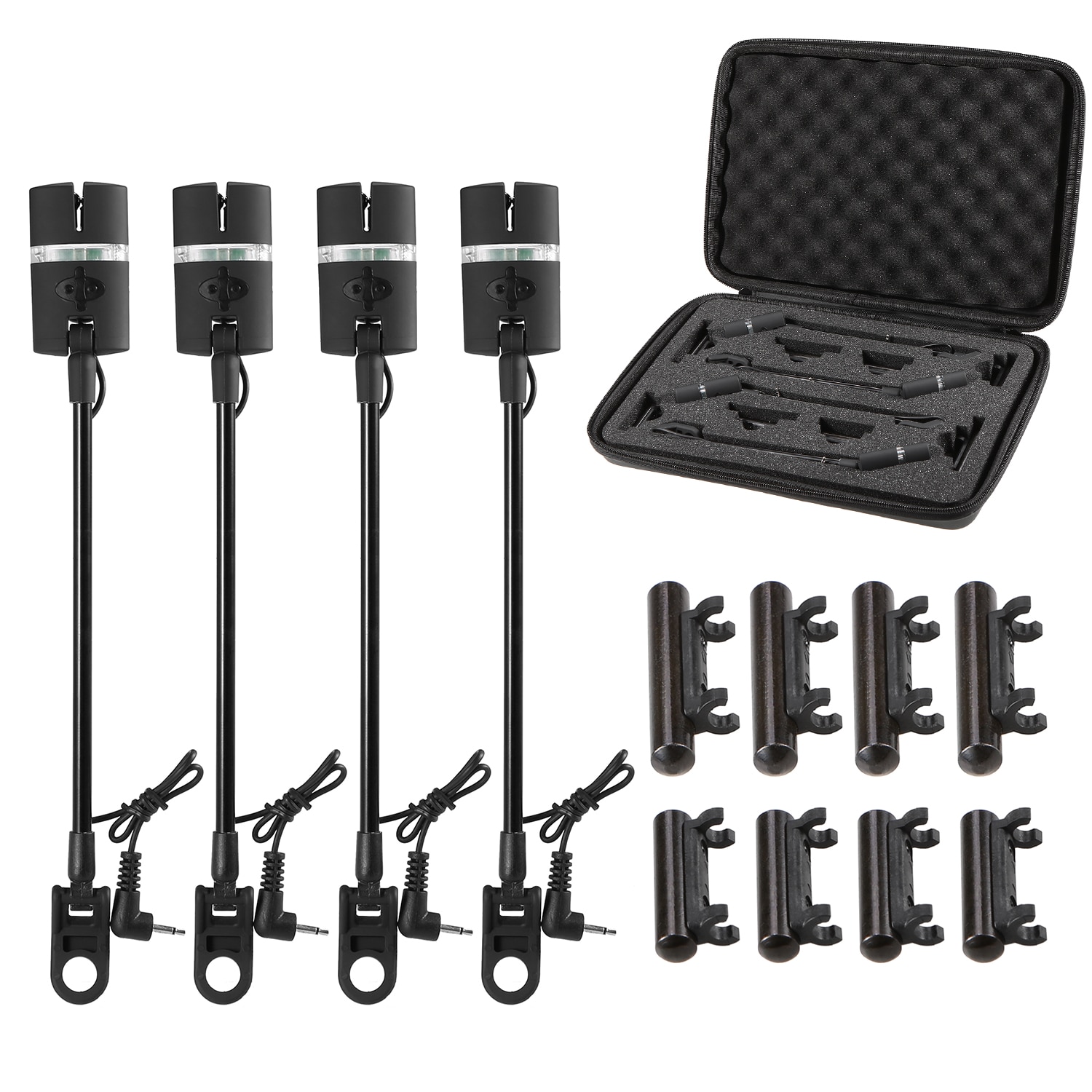 Lixada Fishing Swinger Set Carp Fishing Bite Indicator Swinger Digital Alarm LED Bite Indicator Illuminated Swinger Tackle