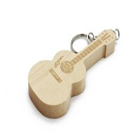 (Over 1 Pcs Gratis Logo) houten Gitaar Usb Flash Drive Pendrives Pen Drive 8Gb 16Gb 32Gb 64Gb Usb Stick Stick sleutelhanger: 64GB / maple