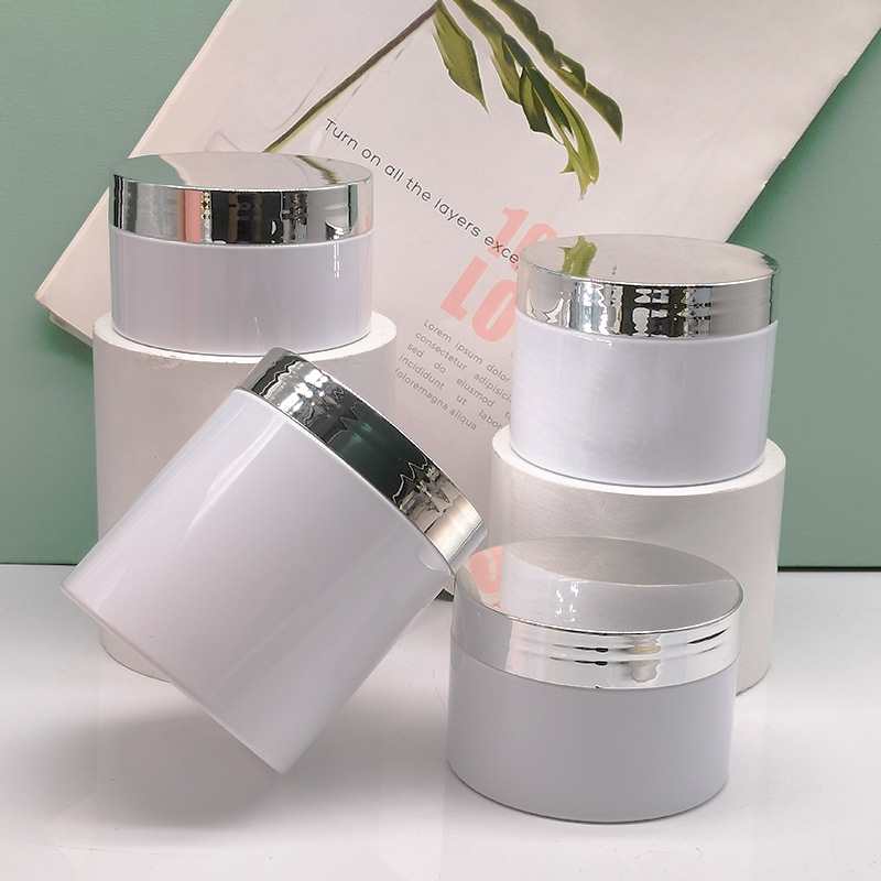 10 stk./parti 250/300/500ml plastik kosmetik creme krukker med galvanisering låg plastikpotte opbevaringskrukke kæledyrsbeholder tomme maddåser: Blomme / 6ml