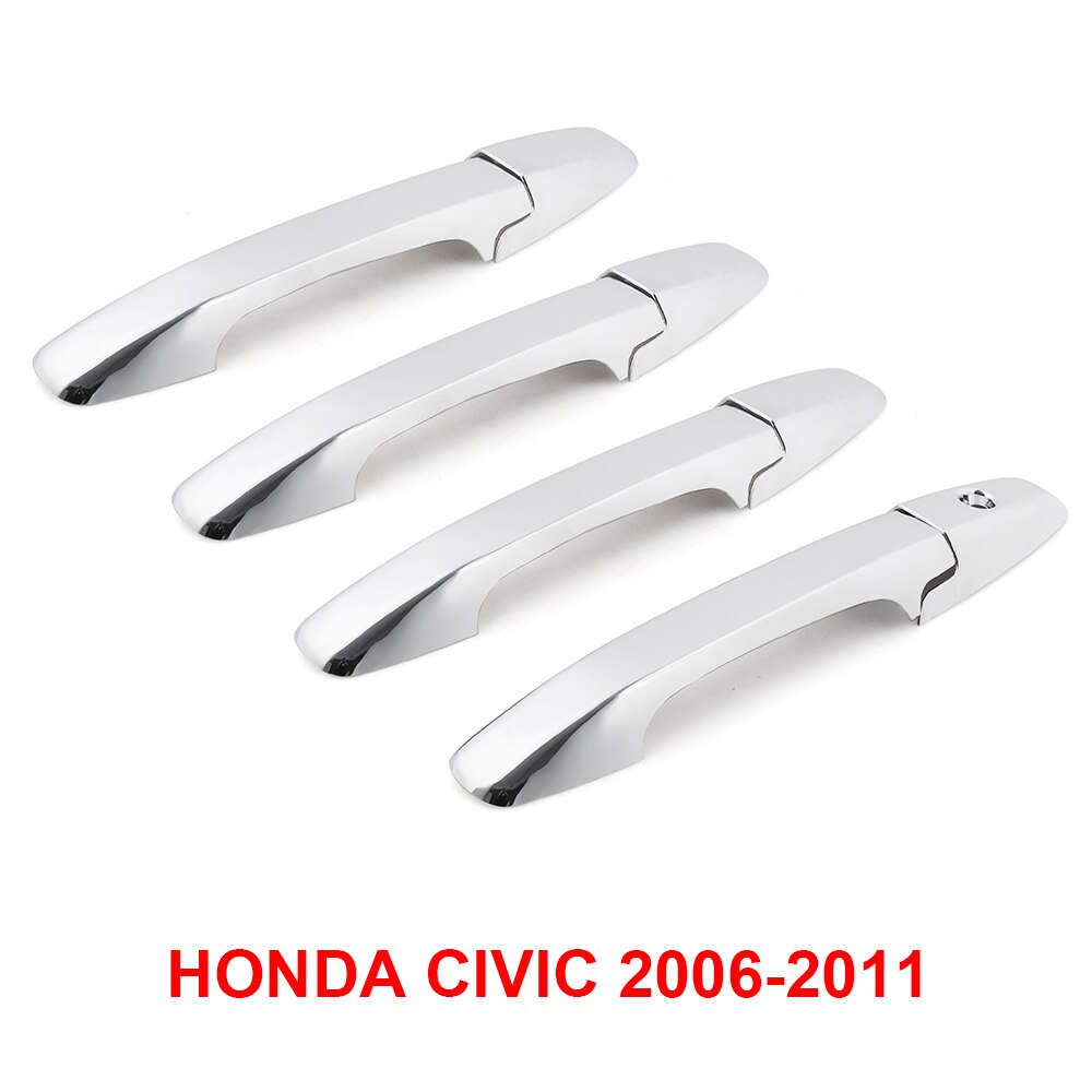 Chrome Deurgreep Cover Trim voor Honda Civic 4DR Sedan 2006 2007