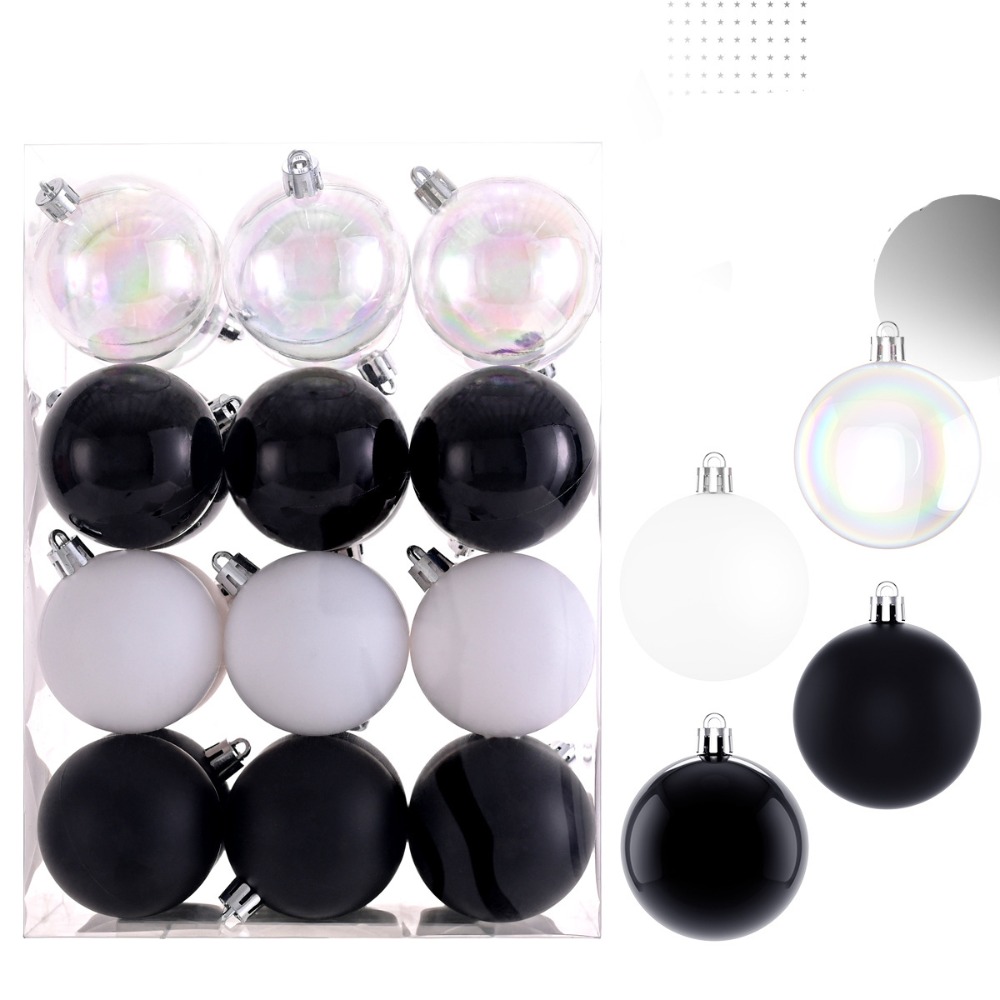 24 stuks 6 cm kerstballen gegalvaniseerde waterdichte kerstbollen hanger onbreekbaar plastic: Deep Sapphire