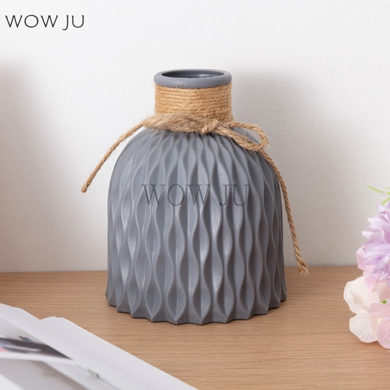 Plastic Vazen Woondecoratie Anti-Keramische Vazen Europese Bruiloft Moderne Decoraties Onbreekbaar Creatieve Eenvoud