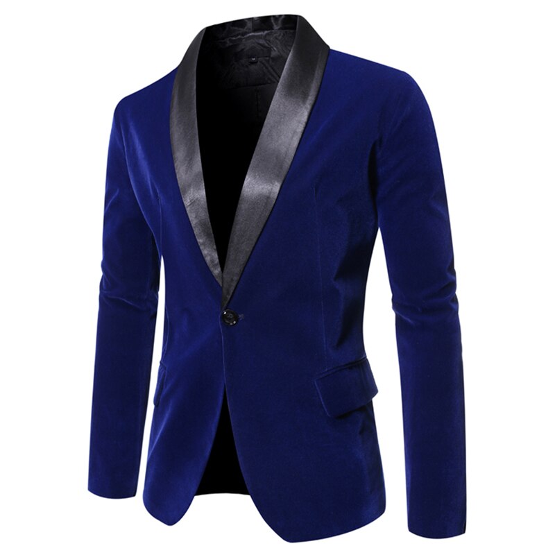 Winter Corduroy Suit Blazer Men England Style Lapel Slim One Button Jacket High Grade Solid Color Business Casual Coats