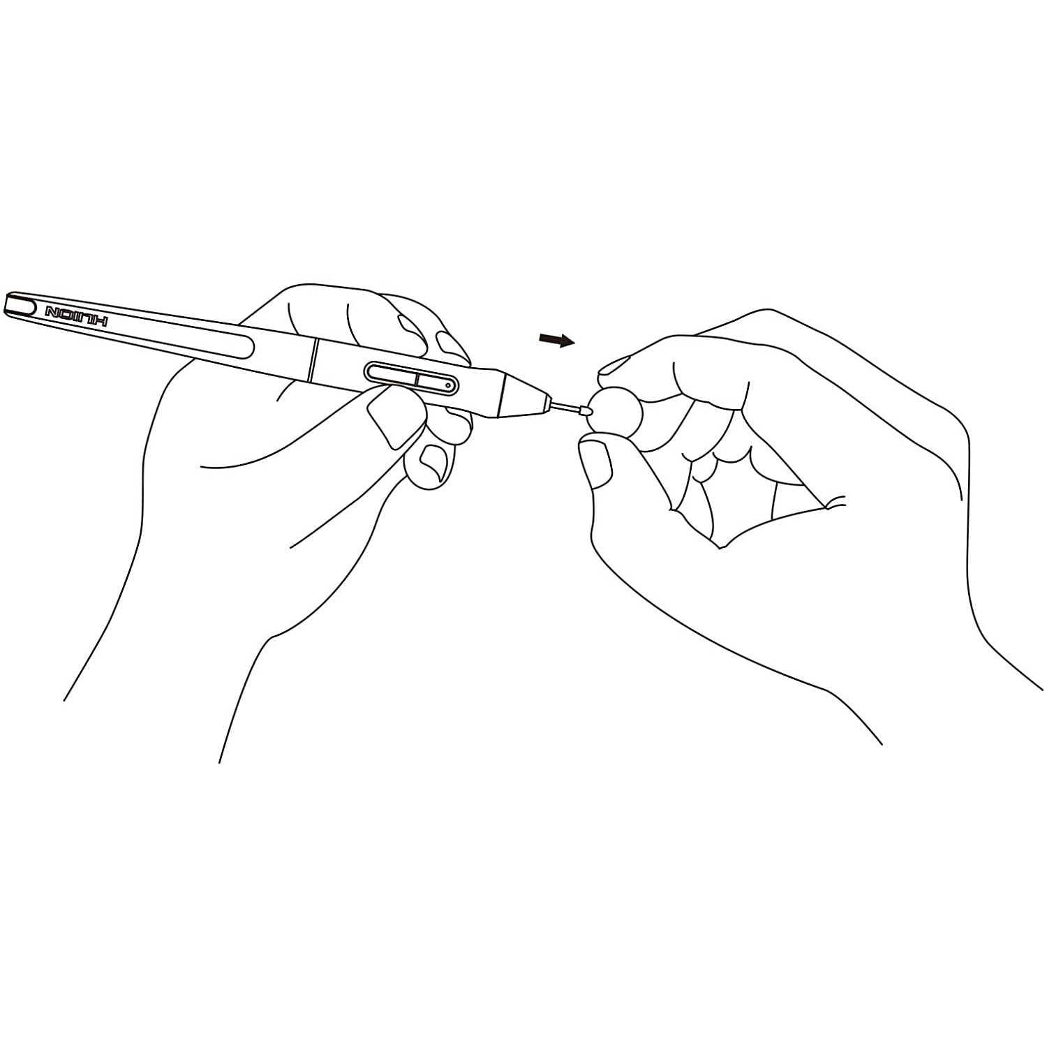 HUION-puntas de lápiz PN05A para tableta gráfica PW517, lápiz óptico de dibujo, puntas de repuesto para KD200/G930L, Kamvas12/13/16)/22/24