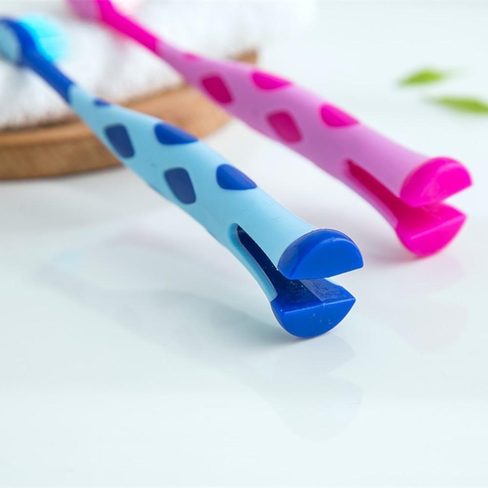 Cepillo de dientes con dibujos para bebé, niña y niño, conjunto de pelo suave de silicona, bonito, para cepillado de dientes