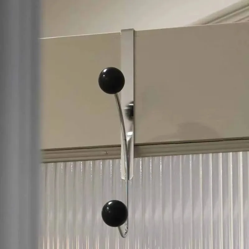 Draagbare deurhaak hangende kapstok zonder boren Multifunctionele slaapkameropslag Hanger Keukenorganizer Woonaccessoires: Donker Kaki