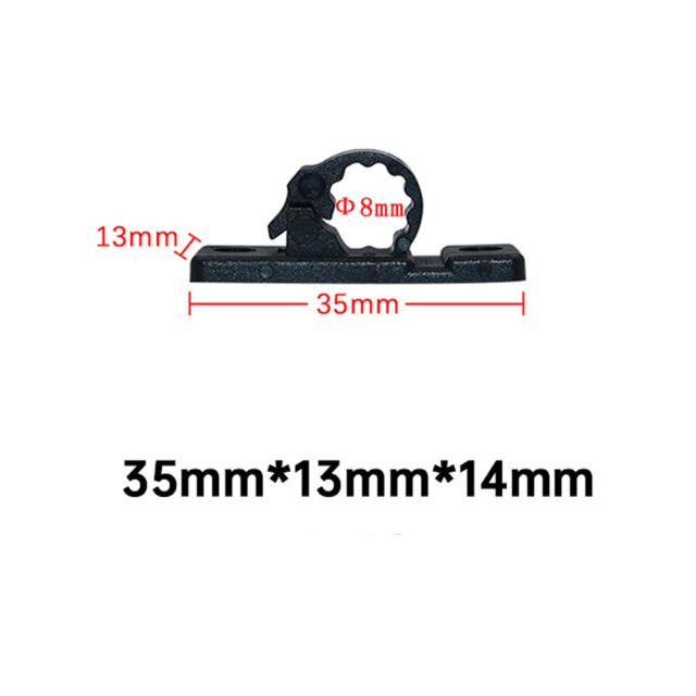 10 Pcs/set Sticky Wiring Fixing S Base Hook Wire Cable Gadget Clip Adhesive Wall Snap Type Fixed Cable Line Clip Clamp: Black-S