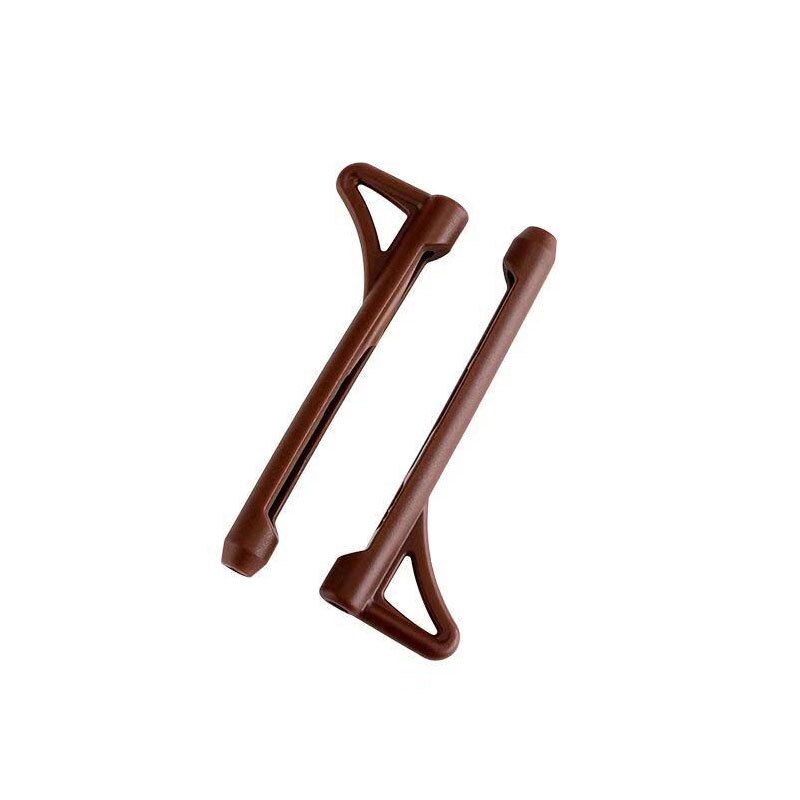 1 paar Silikon Gläser Ohr Haken Anti-aus Gläser Abdeckung unisex Runde Griffe Brillen Sport Ohr Haken Gläser Beine zubehör: Braun