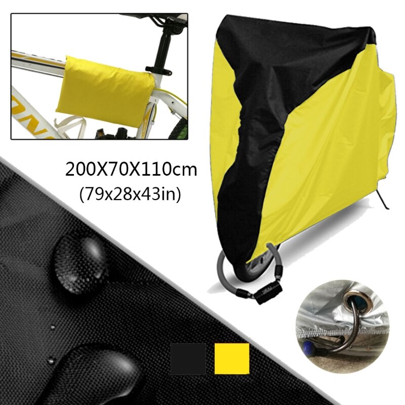 Bike Cover, 190T Outdoor Waterproof Bicycle Covers Rain Sun UV Dust Wind Proof T8WF: E-4