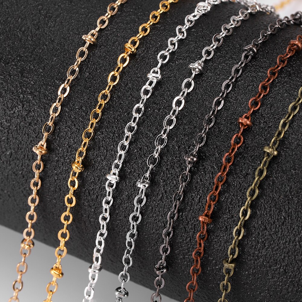5 Meter Koperen Twisted Kettingen Kralen Kabel Link Clip Kralen Ketting Voor Diy Enkelbandje Kettingen Armband Sieraden Maken Levert