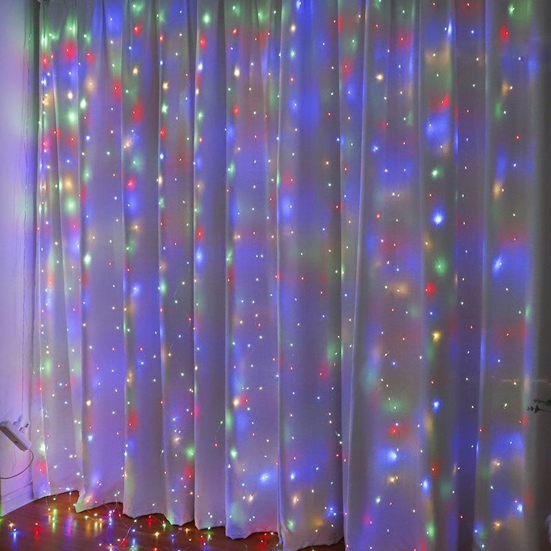 Silingsan Ghirlanda luminosa a rete, 200 LED, rete luminosa, 3 m x 2 m, 8 modalità di energia, impermeabile, con telecomando, timer, dimmerabile, per camera da letto, Natale, matrimonio, sera, casa