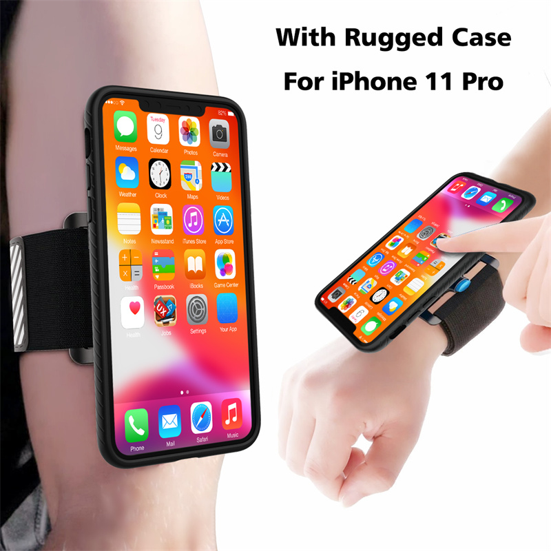 SOKUSIN Sport Runing Armbinde Armbinde Telefon Halfter Halterung Mit Stoßfest fallen Arme Band Stehen Für iPhone X XS 13 12 11 Profi Max: Pro iPhone11Profi