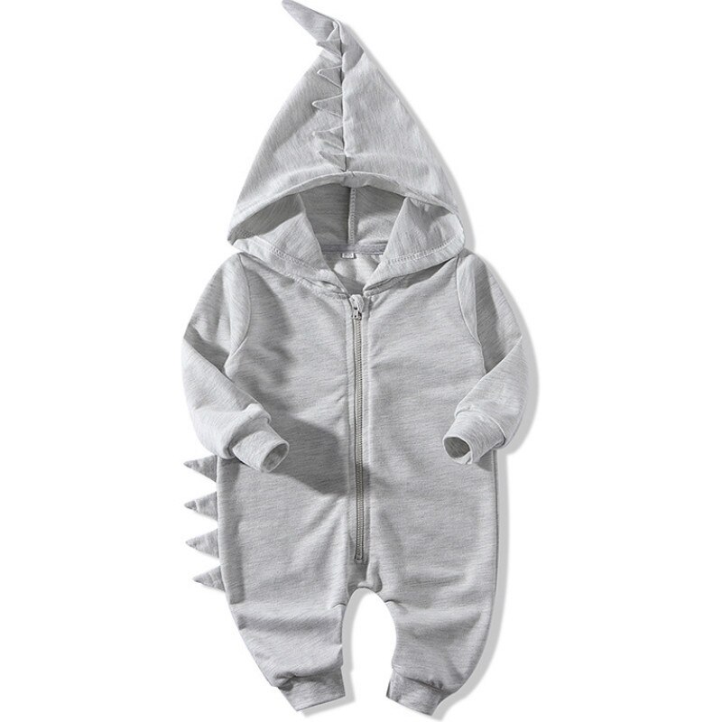 Baby Jongens Meisjes Herfst Lange Mouwen Dinosaurus Romper Casual Outfits Hooded Jumpsuits 0-24Months