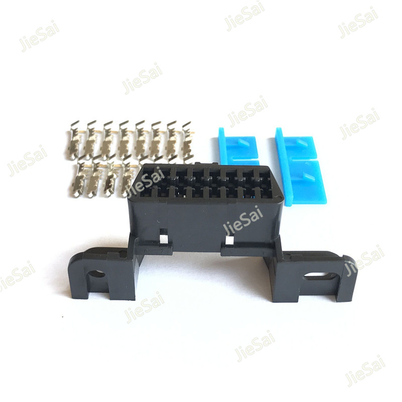 16pin Female Angle Connector 16 pin Obd2 Connector Obd Obd 2 Female Wire Sockets Connector Plug Obd Ii Adapter Diagnostic Tools