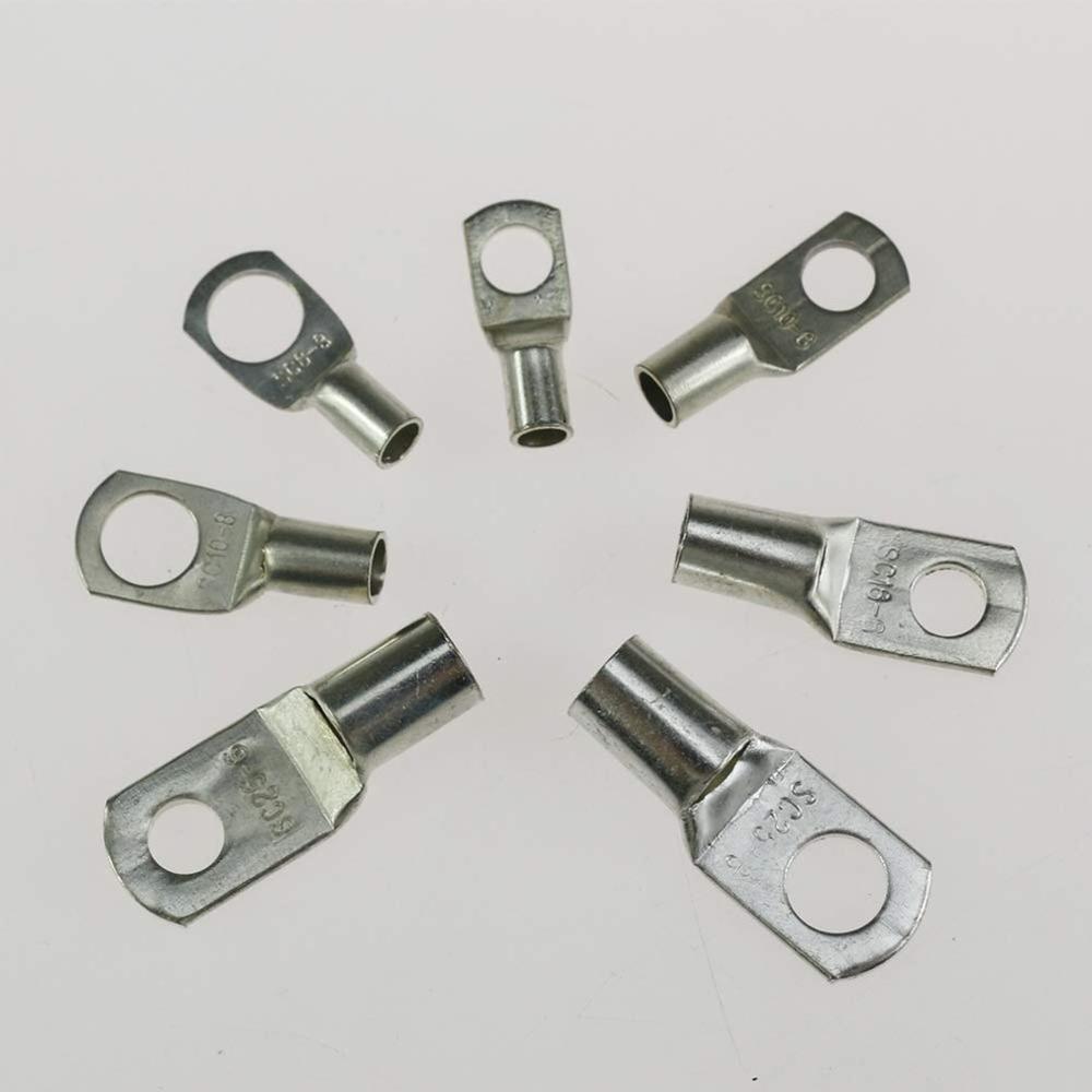 60 Pieces Of Durable Tinned Copper Bolt Hole Crimping Ring Battery Terminal Suitable For Ships And Automobiles
