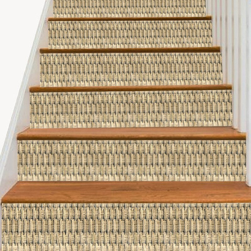 simple six-piece stickers green bamboo stairs stickers stairs floor decals home and wall stickers