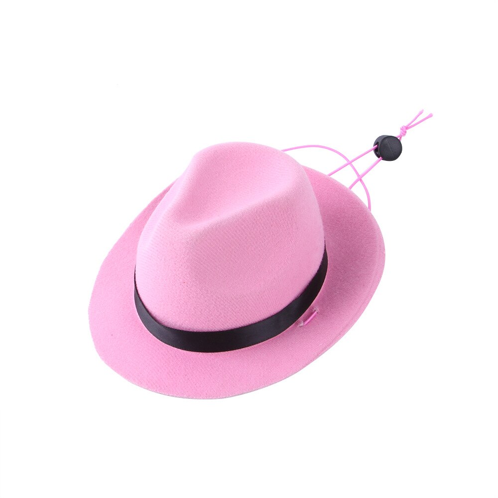 perros accesorios Sombrero de mascota divertido para perro y gato, sombrero de vaquero occidental, accesorio de foto Universal para perro, gorra para Halloween, Navidad, callejera, accesorios para mascotas: A pink hat