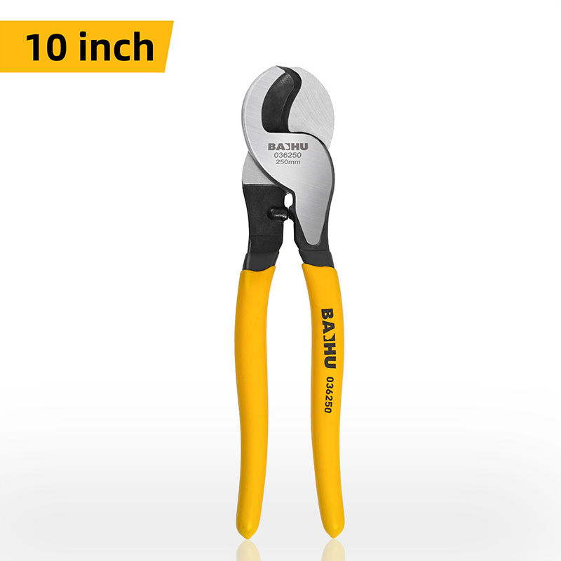Insulated Cable Cutter Electrician Pliers Shock Wire Stripper Tool Pliers Cable Scissors: Yellow