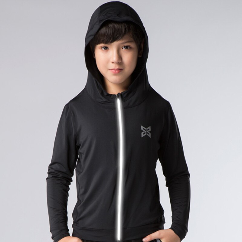 Snel drogend hardloopshirt kinderen voetbal tennis sport t-shirt lange mouw compressie top gym t-shirt kinderen fitnessjack