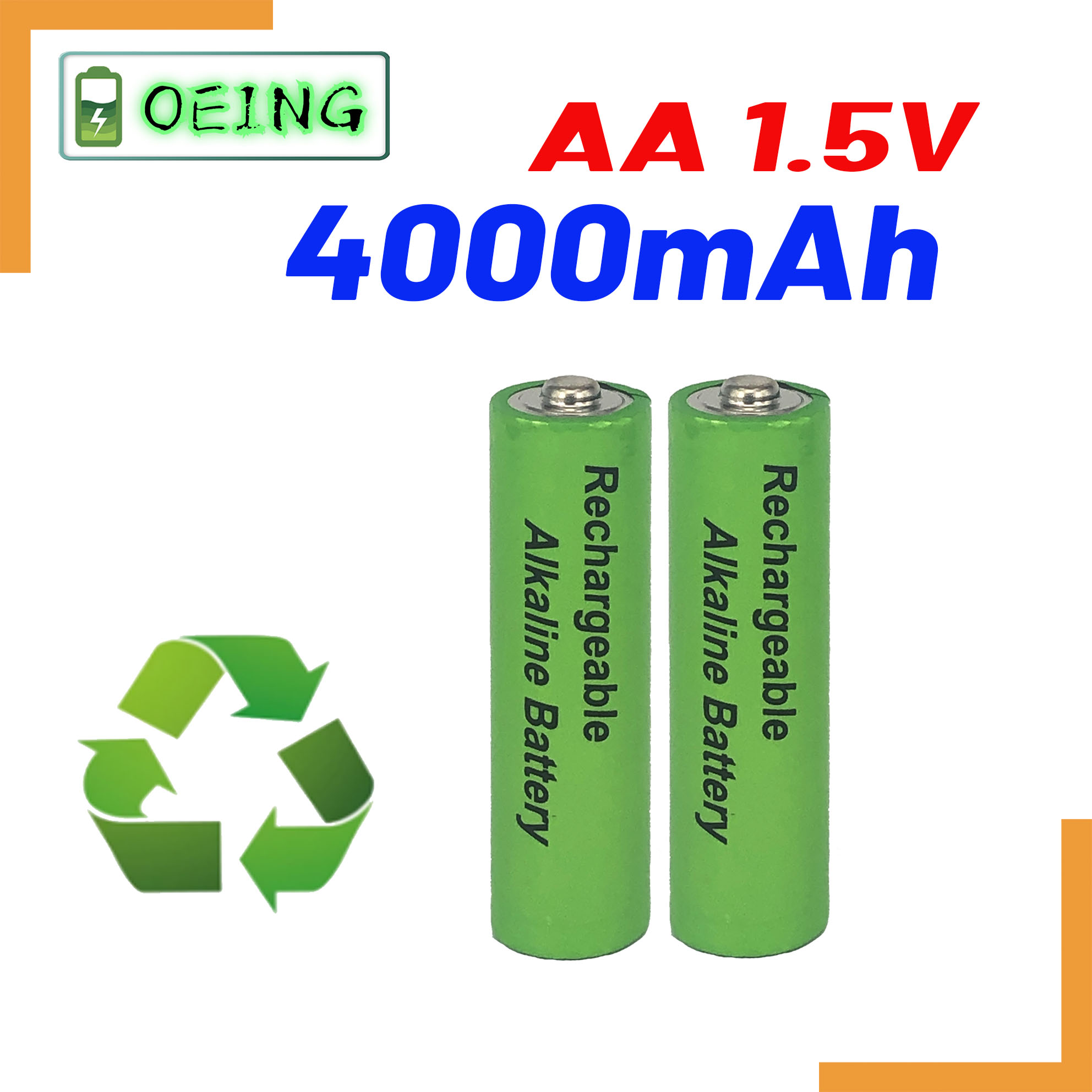 label 4000 MAH AA 1.5 V rechargeable battery,Nouvelles piles alcalines rechargeables,