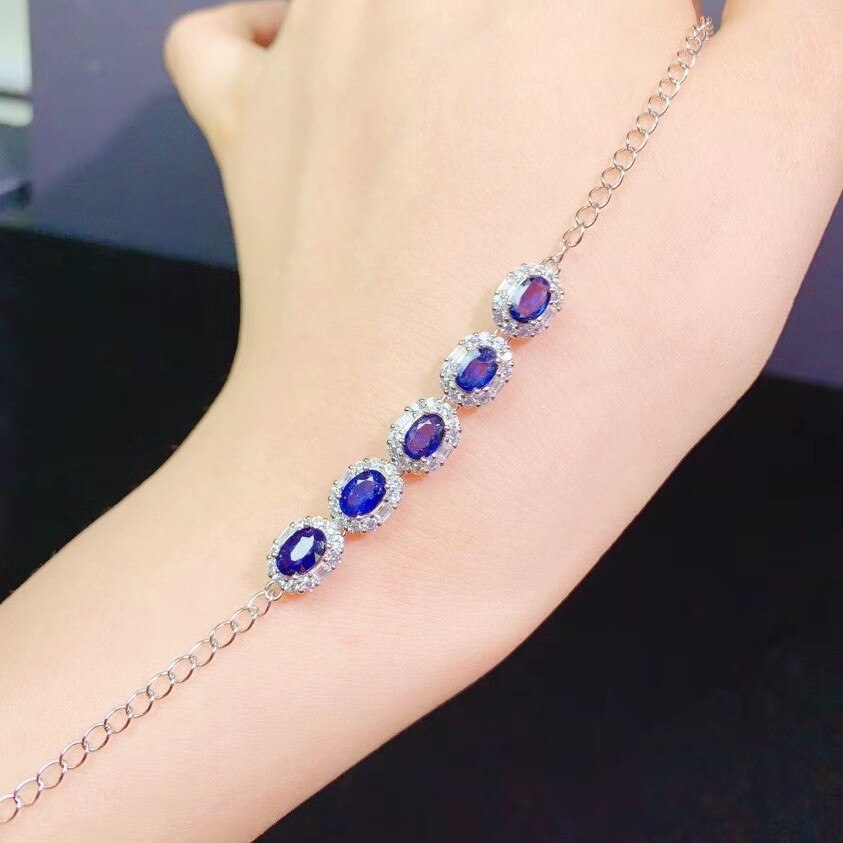 2022 new women's luxury silver color tennis bracelet shiny oval cubic zirconia bracelets bangle trendy jewelry