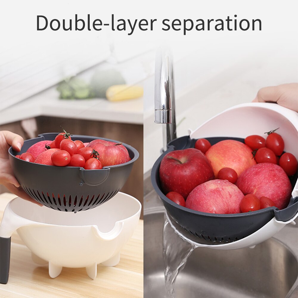 Multifunctionele groentesnijder 9 in 1 raspsnijder roterende afvoermand rasp keukengereedschap geraspte en gesneden groenten