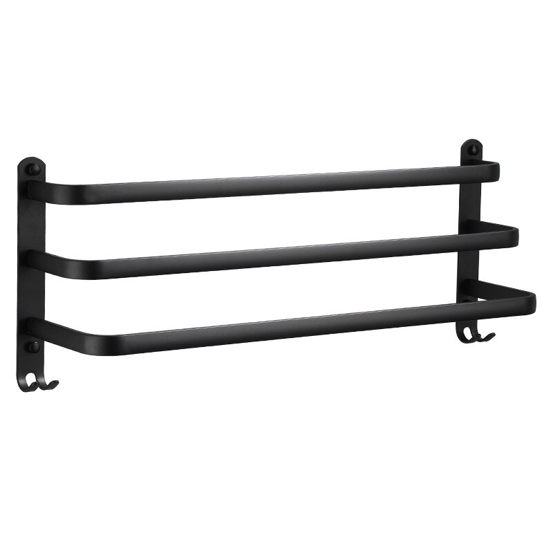 Bath Towel Bars Matte Black Bathroom 3-Tiers Ladder Towel Rails Wall Mounted Towels Shelves Rack Stainless Steel,Towel Rack