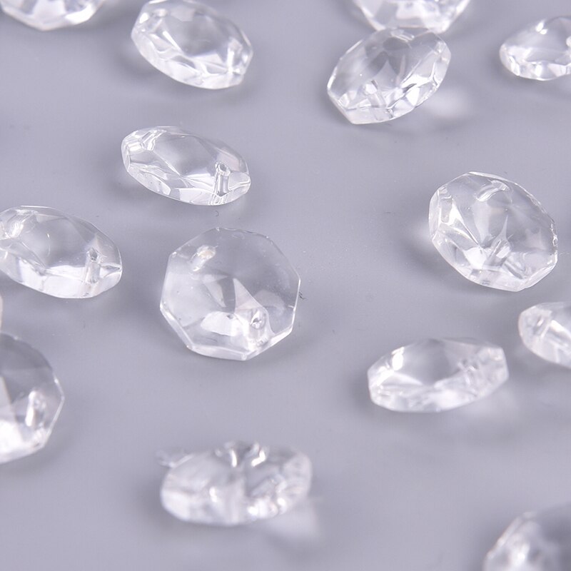 50 Stks/partij Diy 14Mm Crystal Glas Prisma Achthoekige Kralen Hanger Verlichting Accessoires Opknoping Decoratie