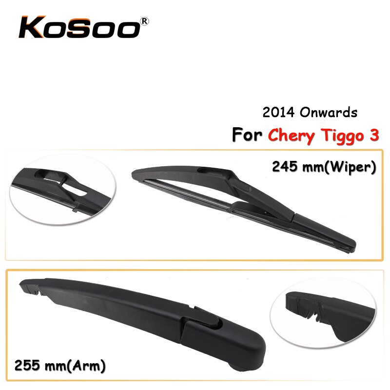 Kosoo Auto Rear Auto Wisser Voor Chery Tiggo 3,245Mm -) achterruit Ruitenwisserbladen Arm, Auto Accessoires Styling