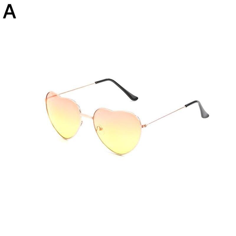 Gafas de sol Retro de Metal con forma de corazón para mujer, bonitas gafas de sol sexis con forma de amor, gafas de Vintage, accesorios de a la Gradien: A