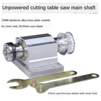 Saw Machine without Power Cutting Table Saw Spindle M10 Thread Can Be Installed with 16 and 20mm Saw Blades: Brown