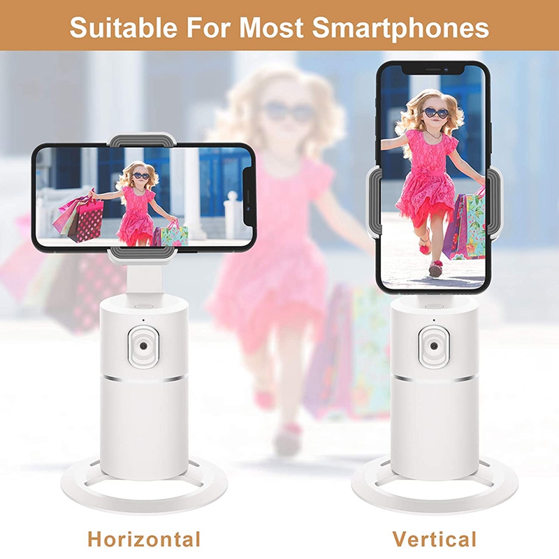 Smart Follow-Up Pan/Tilt, Human Tracking Camera Recognition Stand, Built-in Battery, Tracking Stand for Vlog Recording