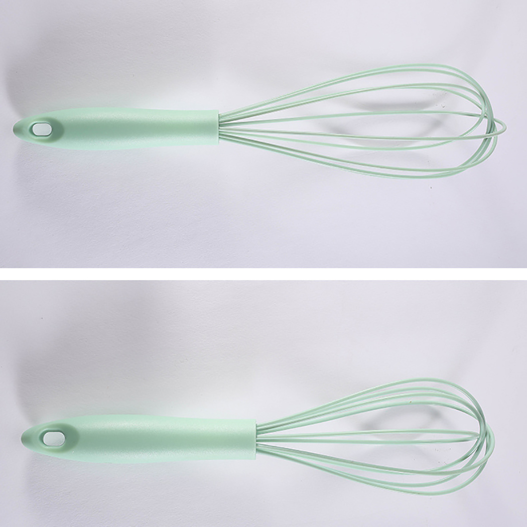 Silicone Balloon Whisk Plastic Handle Egg Whisk Balloon Egg Beater for Kitchen Silicone Egg Beater Tool DIY Baking Tool