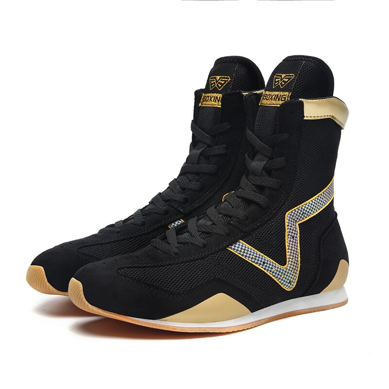 Fighting Wrestling Shoes men High Top Boxing Shoes Outsole Lace Up Boots