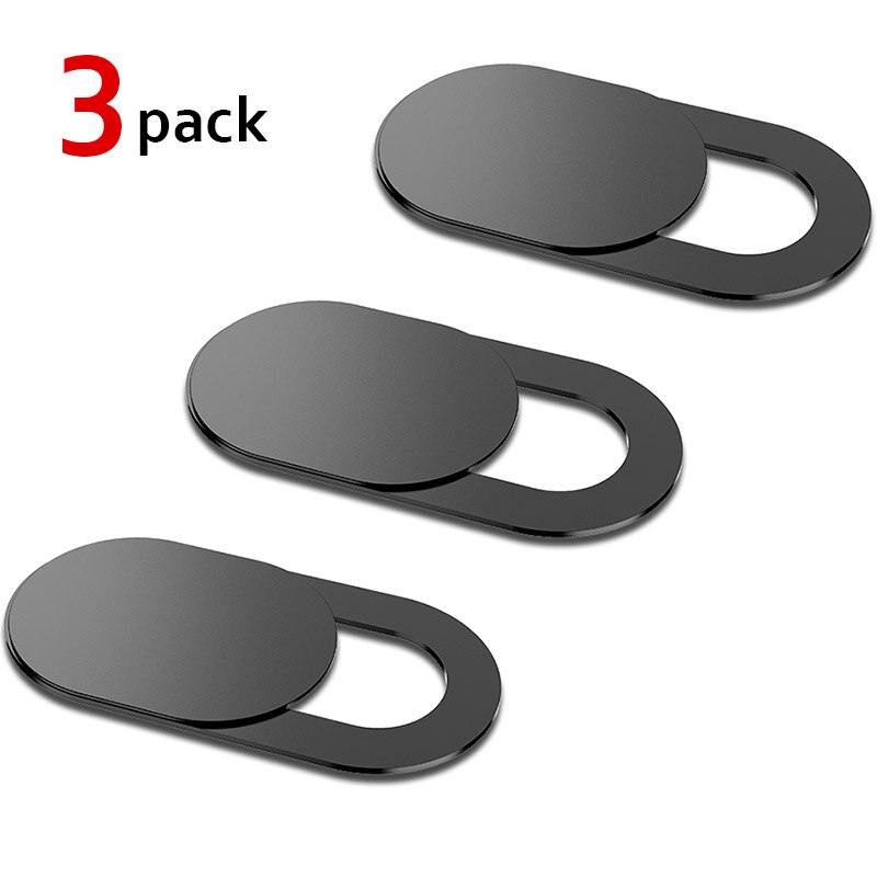 1/3/6/18 Pcs! Privatsphäre Kamera Aufkleber Universal Schiebe Unterstützung iPhone iPad Notebook Tablet Objektiv Abdeckung Sicherheit Kamera Protektoren: 3 Piece Black