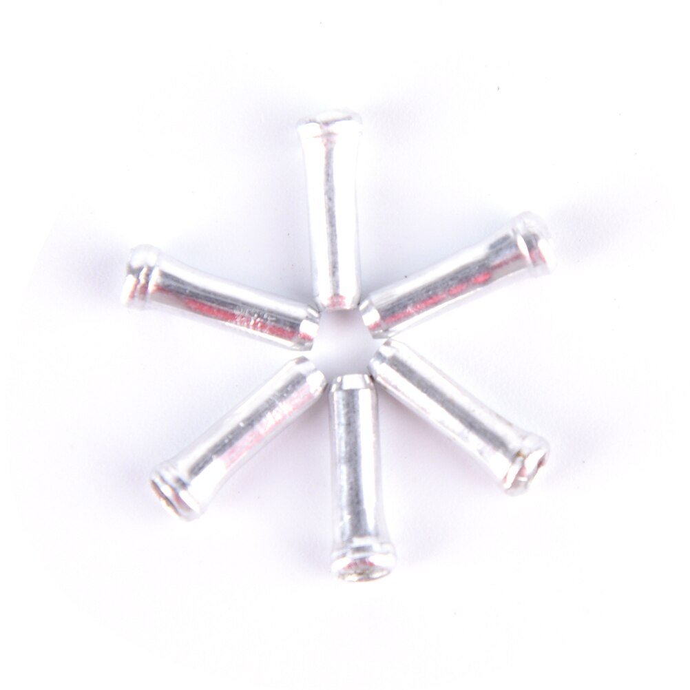 30 Pcs/lot Bicycle Derailleur Shift Cable End Caps MTB Mountain Road Bike Cycling Bicycle Aluminum Brake Cable Tips Crimps: silver
