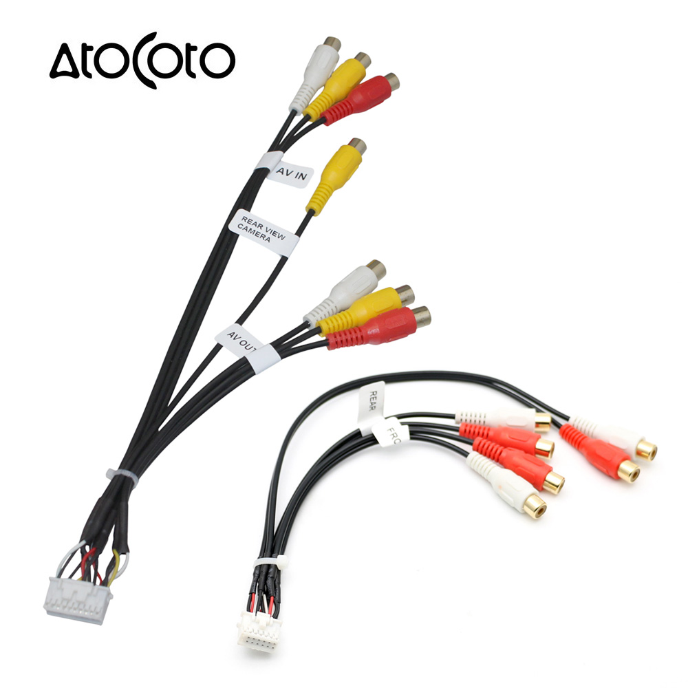 14/20 Pin Plug Auto Stereo Radio RCA AV IN Output ... – Vicedeal