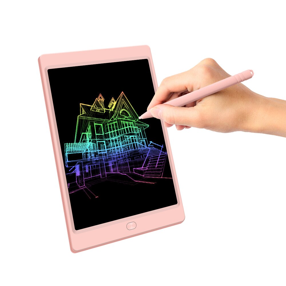LCD Writing Tablet, 12 inch Colorful Screen, Electronic Business Drawing Doodle Board,Drawing Pad &amp; Memo Board with Holder Pink