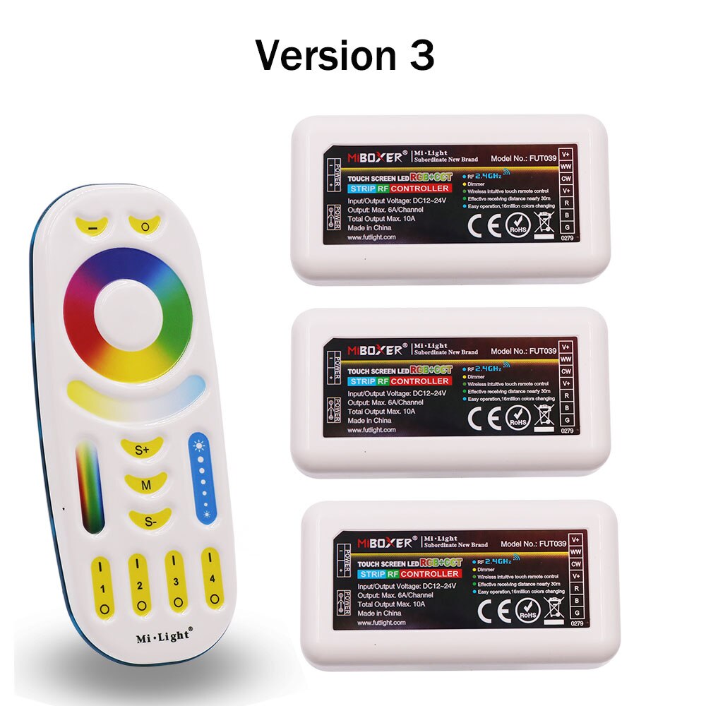 Mi lumière WiFi boîte RGBCCT contrôleur 2.4GHz passerelle MIBOXER WL-Box1 4 zones RF télécommande couleur température LED gradateur: Version 3