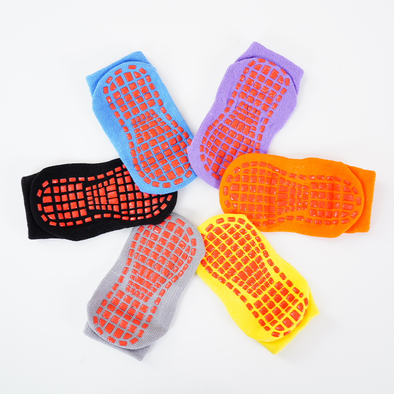 Calcetines antideslizantes para niños y adultos, calcetín de trampolín de algodón transpirable, corto, elástico, para niño y niña, para exteriores, deportes y Yoga