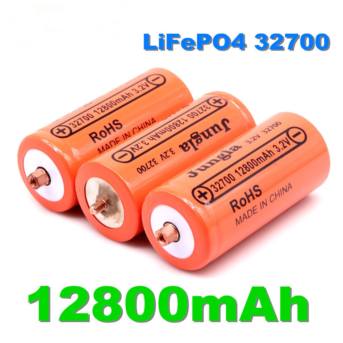 100% Original 32700 12800mAh 3.2V lifepo4 Rechargeable Battery Lithium Iron Phosphate Power Battery with screw