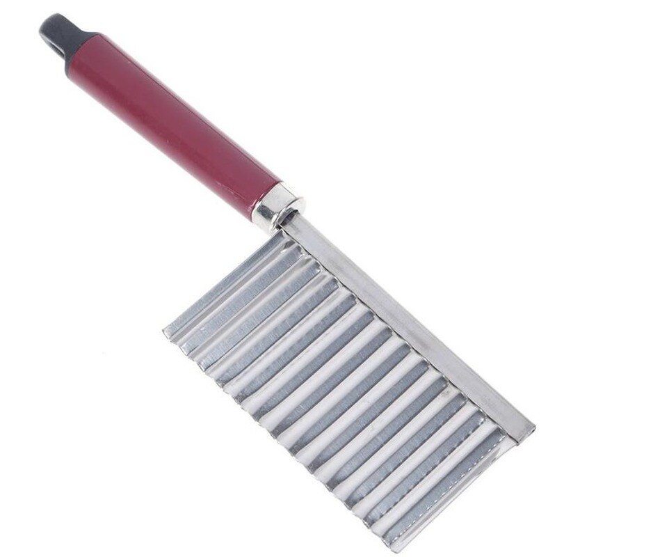 Stainless Steel Kitchen Accessories Wave Knife Chopper Serrated Blade Potato French Fries KnifeCarrot Slicing Knife