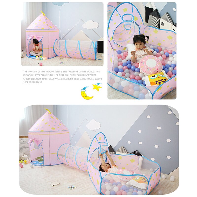 3 in 1 freundlicher Zelt Haus Spielzeug Ball Schwimmbad Tragbare freundlicher Tipi Zelte Krabbeln Tunnel Schwimmbad Ball Grube Haus freundlicher abnehmbare Zelt