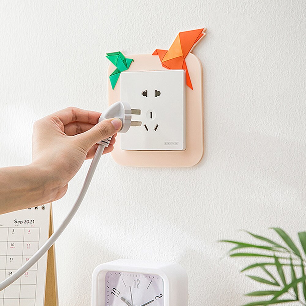 Cartoon Paper Crane Switch Stickers Home Suppliesaesthetic Room Decorwall Stickers for Kids Rooms Wall Art Decals