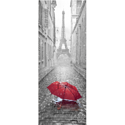 paris mønster selvklebende vinyl kjøleskap klistremerker veggmaleri årgang kjøleskap klistremerke dørdeksel kjøkken møbler dekor: D / 60 x 180cm