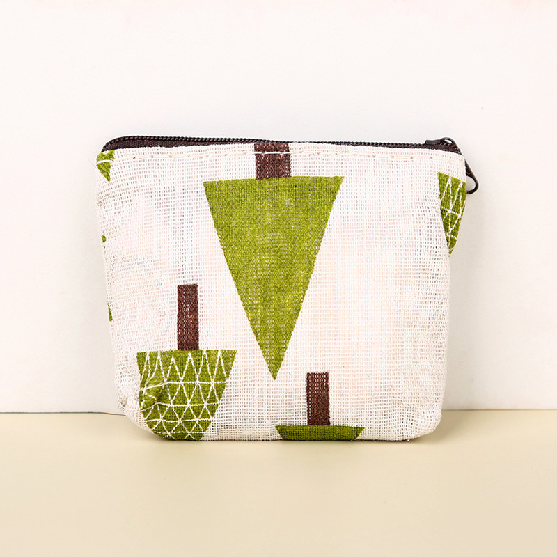 Donne della Tela di Canapa Della Borsa Della Carta di Chiave Mini Borsa Del Sacchetto Della Ragazza Dei Capretti Dei Bambini Carino Piccolo sacchetto della Chiusura Lampo Della Borsa Della Moneta del Supporto di Carta Del Sacchetto Del Raccoglitore cassa Del Sacchetto Del Sacchetto: 3