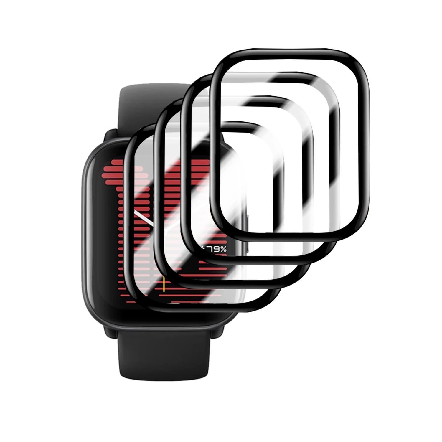 Flexibele schermbeschermer met volledige dekking voor Amazfit Active Anti-kras horlogeaccessoires voor Amazfit Active HD-beschermfolie: 天空蓝