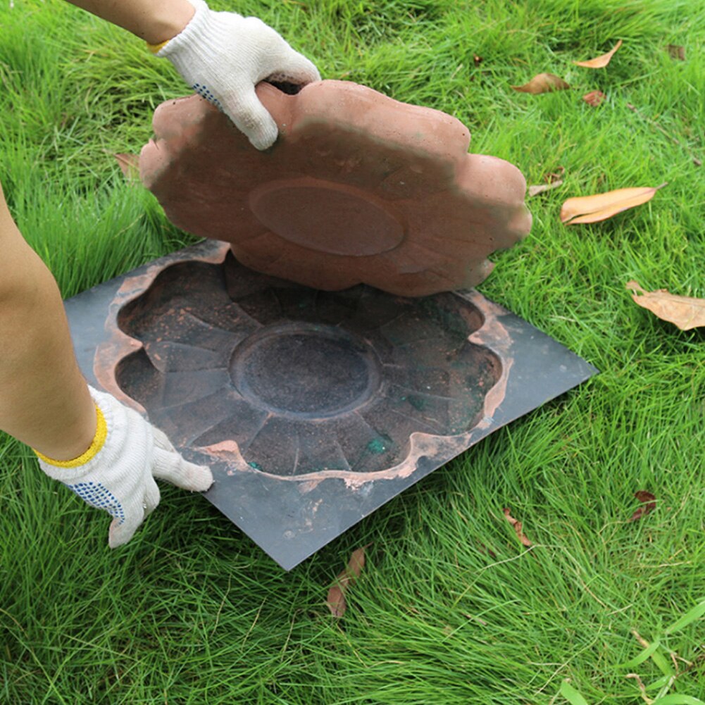 Moule de pavage en ciment, tremplin décoratif en forme de fleur, carreaux de sol, fournitures de jardin