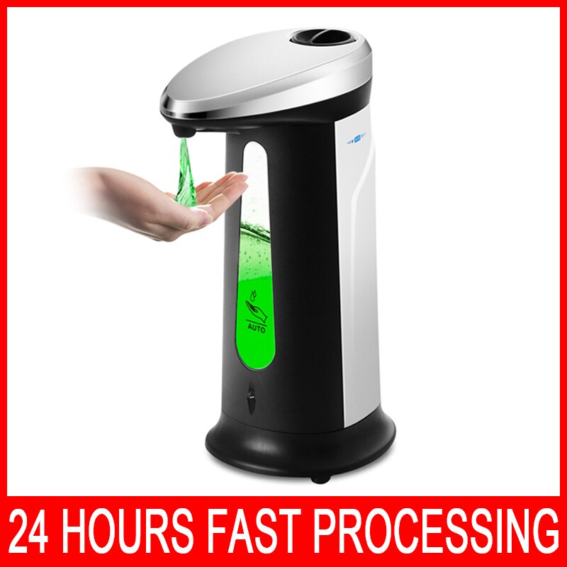 Flydende sæbedispenser 400ml automatisk intelligent sensorinduktion berøringsfri abs håndvaskdispensere til køkkenbadeværelse
